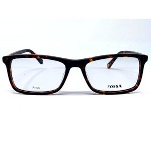 New FOSSIL Havana Rectangle FOS7090/G Mens Eyeglasses 53-17-140